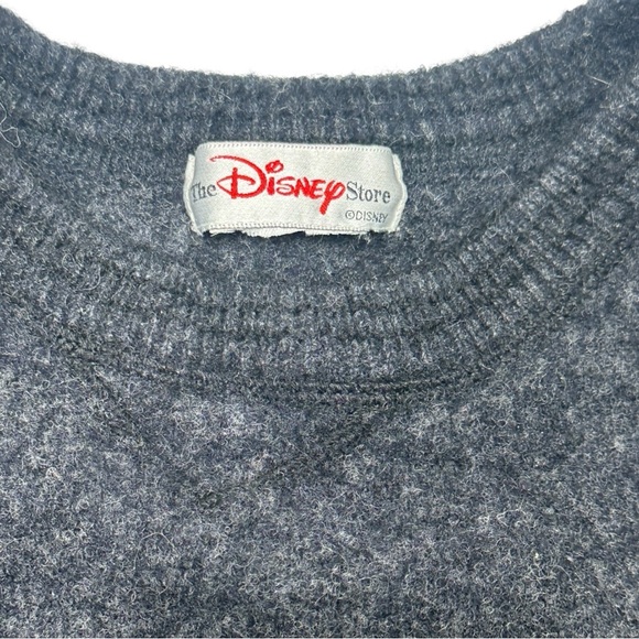 The Disney Store Vintage Black Wool Sweater Medium? Mickey Outdoors Pluto - Picture 7 of 12